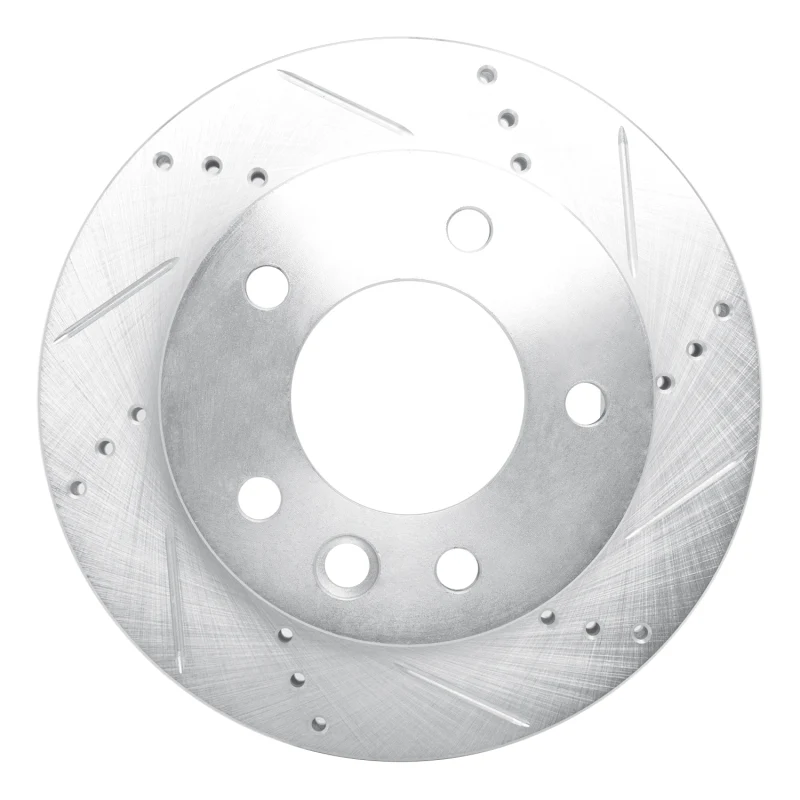 R1 02-06 Dodge Sprinter 2500 Front Right Drilled & Slotted Silver Brake Rotor