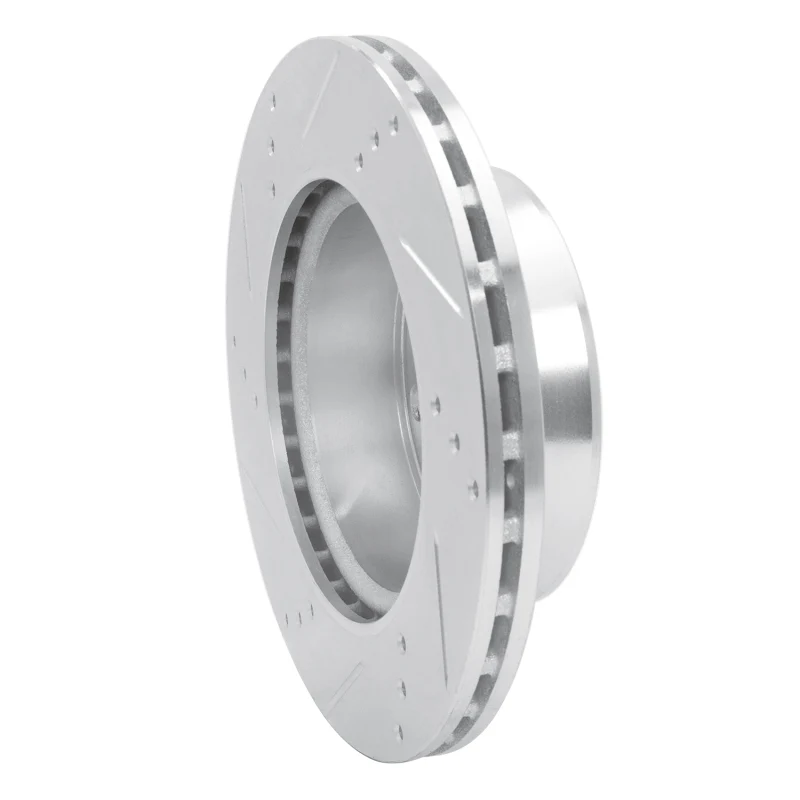 R1 02-06 Dodge Sprinter 2500 Front Right Drilled & Slotted Silver Brake Rotor - Image 2