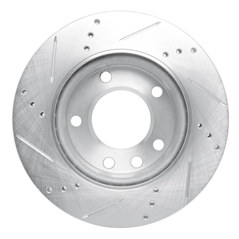 R1 02-06 Dodge Sprinter 2500 Front Right Drilled & Slotted Silver Brake Rotor - Image 3