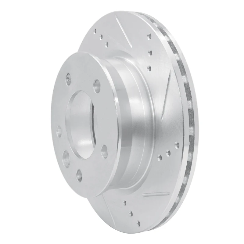 R1 02-06 Dodge Sprinter 2500 Front Right Drilled & Slotted Silver Brake Rotor - Image 4