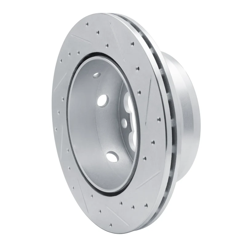 R1 02-06 Dodge Sprinter 3500 Rear Left Drilled & Slotted Silver Brake Rotor - Image 2