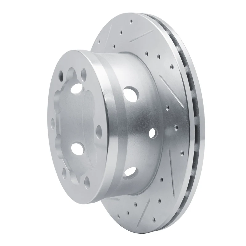 R1 02-06 Dodge Sprinter 3500 Rear Left Drilled & Slotted Silver Brake Rotor - Image 3