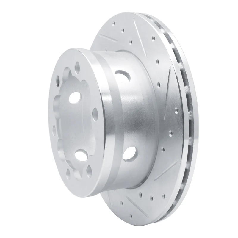 R1 02-06 Dodge Sprinter 3500 Rear Right Drilled & Slotted Silver Brake Rotor - Image 3