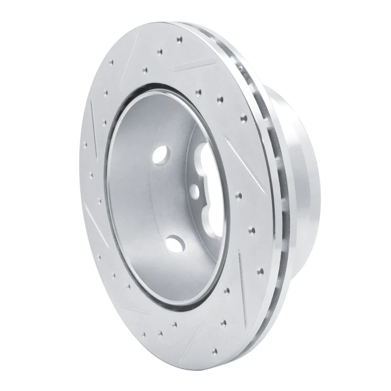 R1 02-06 Dodge Sprinter 3500 Rear Right Drilled & Slotted Silver Brake Rotor - Image 4