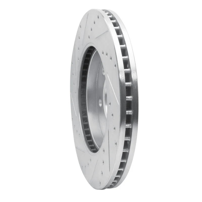 R1 02-06 Ford Expedition Front Right Drilled & Slotted Silver Brake Rotor - Image 5