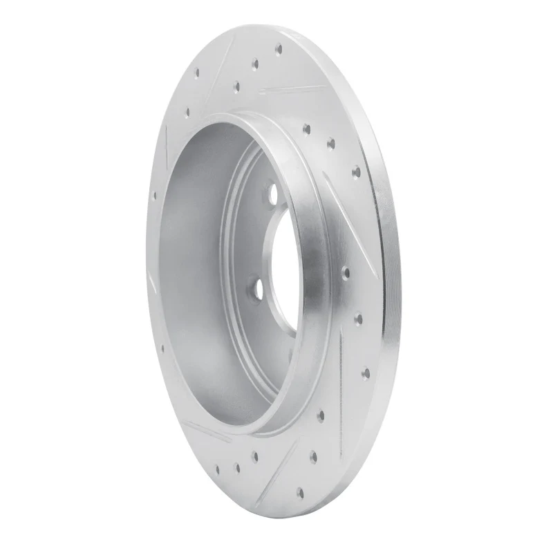 R1 02-10 Ford Explorer Rear Right Drilled & Slotted Silver Brake Rotor - Image 3