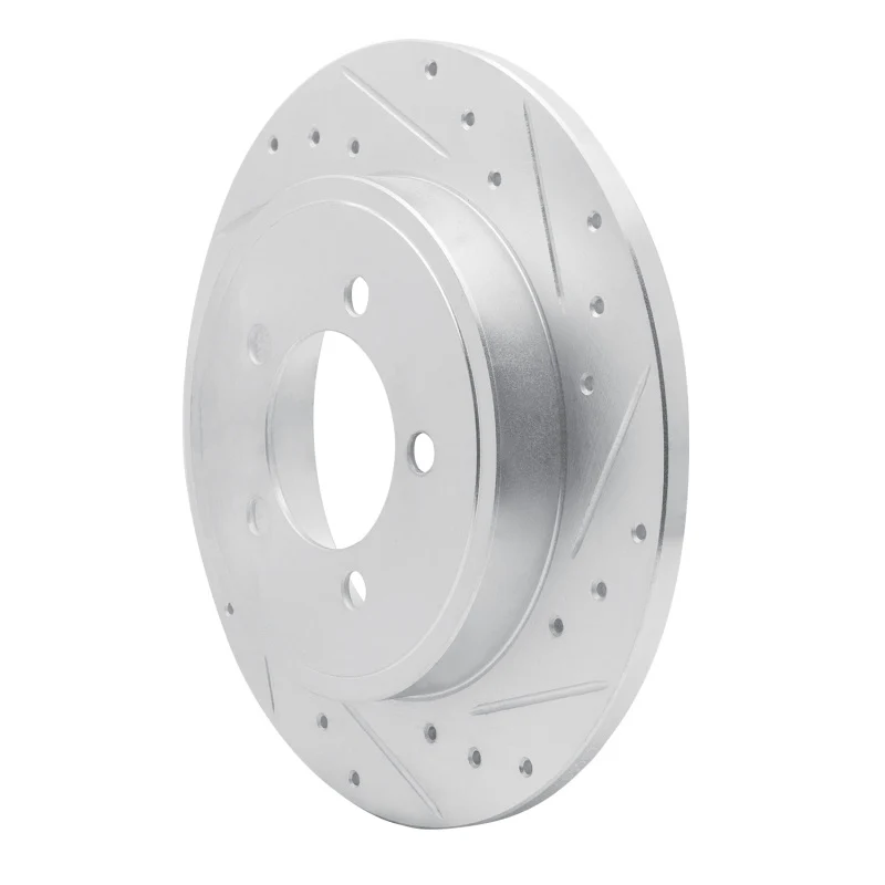 R1 02-10 Ford Explorer Rear Right Drilled & Slotted Silver Brake Rotor - Image 5