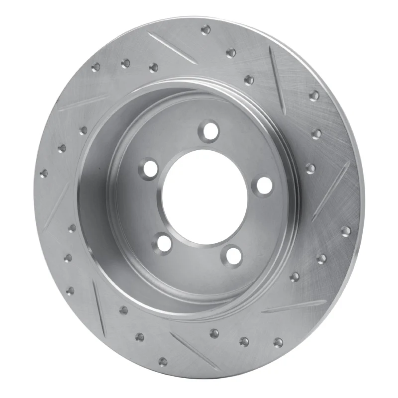 R1 02-10 Ford Explorer Sport Trac Rear Left Drilled & Slotted Silver Brake Rotor - Image 5