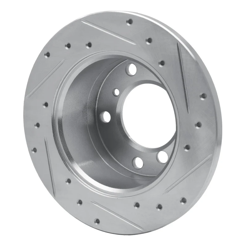 R1 02-18 Dodge Sprinter 3500 Rear Left Drilled & Slotted Silver Brake Rotor - Image 2