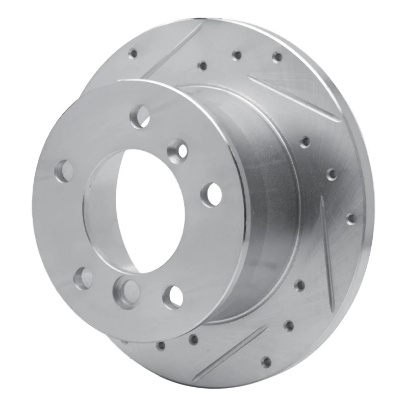 R1 02-18 Dodge Sprinter 3500 Rear Left Drilled & Slotted Silver Brake Rotor - Image 3