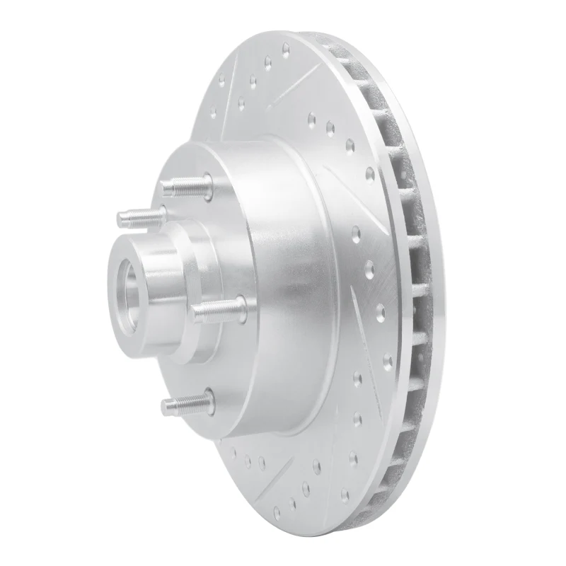 R1 03-03 Dodge Ram 1500 Van Front Left Drilled & Slotted Silver Brake Rotor - Image 4