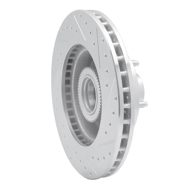 R1 03-03 Dodge Ram 1500 Van Front Left Drilled & Slotted Silver Brake Rotor - Image 5