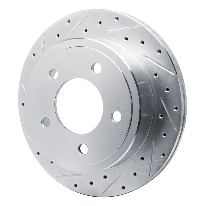 R1 03-03 Dodge Ram 1500 Van Rear Left Drilled & Slotted Silver Brake Rotor - Image 5
