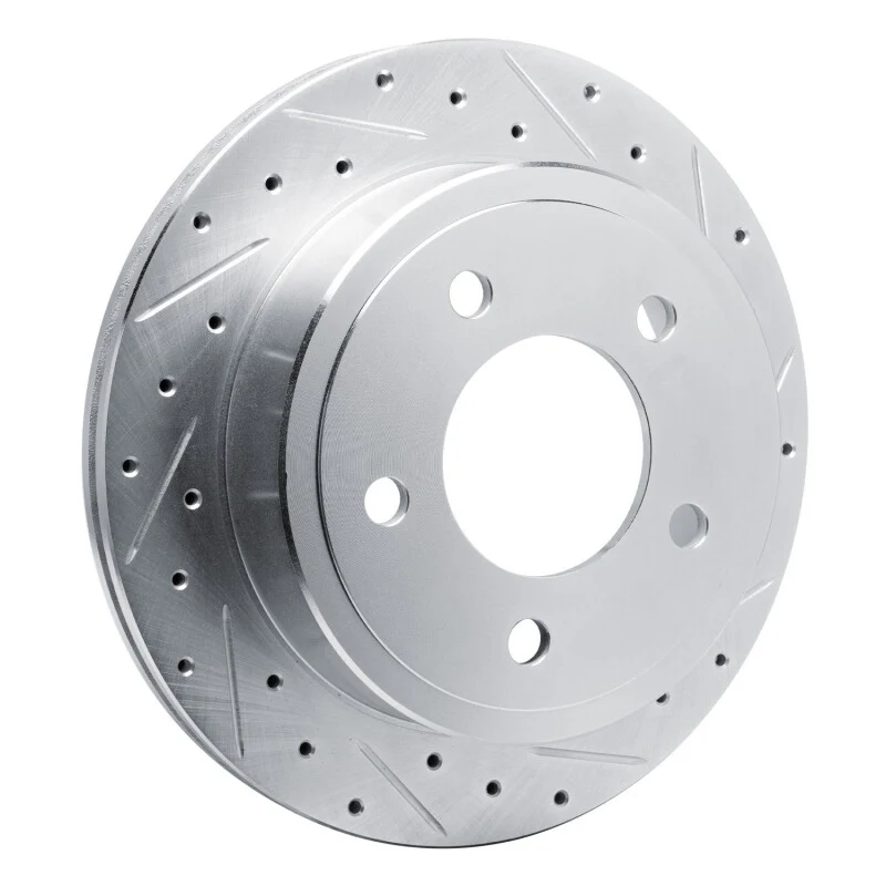R1 03-03 Dodge Ram 1500 Van Rear Right Drilled & Slotted Silver Brake Rotor - Image 4
