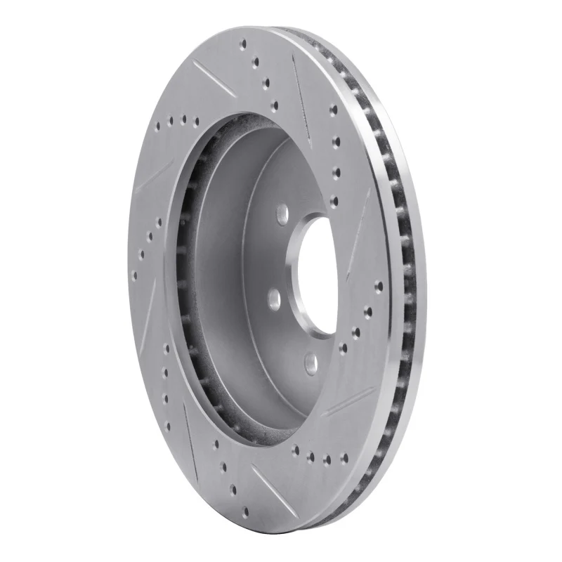 R1 03-04 Dodge DAKOTA RWD Front Left Drilled & Slotted Silver Brake Rotor - Image 5