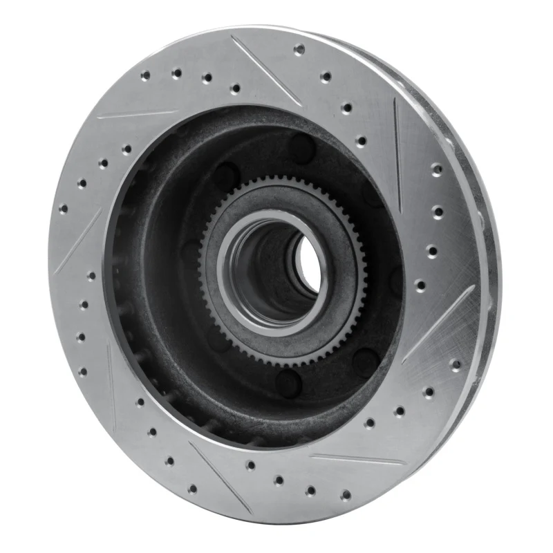 R1 03-05 Ford F-250 2WD (Super Duty) Front Left Drilled & Slotted Silver Brake Rotor - Image 3