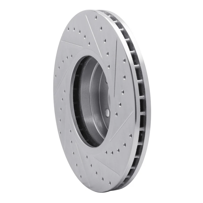 R1 03-05 Land Rover Range Rover Front Left Drilled & Slotted Silver Brake Rotor - Image 4