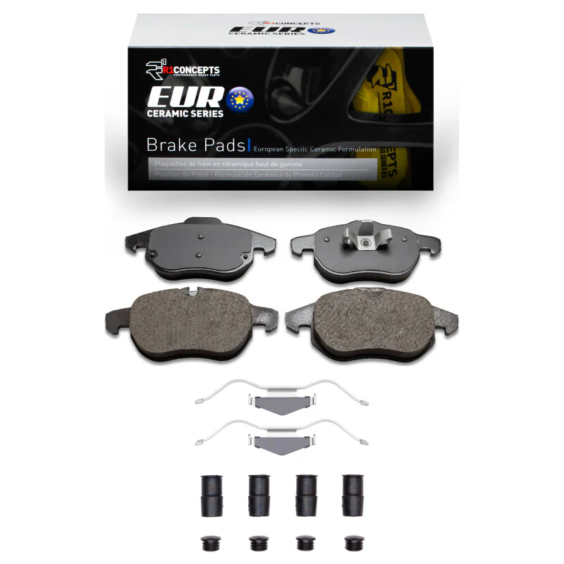 R1 03-05 Saab 9-3 Front Euro Ceramic Pads & Hardware Kit