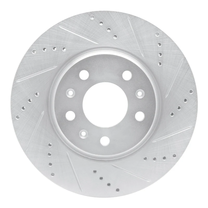 R1 03-08 Cadillac SEVILLE Front Right Drilled & Slotted Silver Brake Rotor