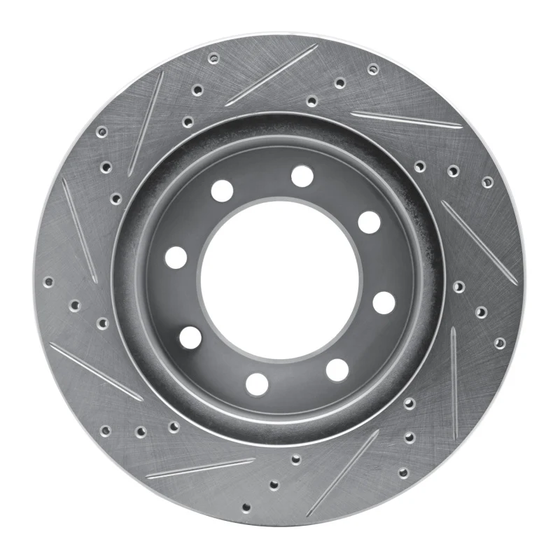 R1 03-08 Dodge Ram 4000 (Mexico) Front Right Drilled & Slotted Silver Brake Rotor - Image 3