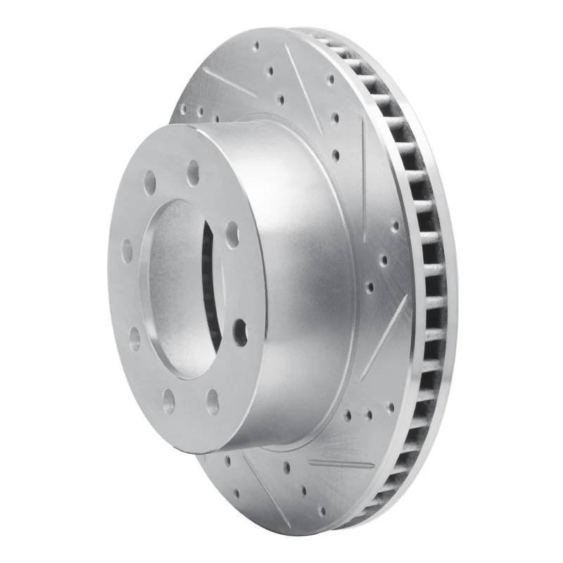 R1 03-08 Dodge Ram 4000 (Mexico) Front Right Drilled & Slotted Silver Brake Rotor - Image 5