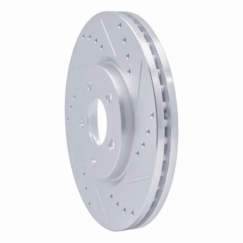 R1 03-09 Chrysler PT Cruiser Front Right Drilled & Slotted Silver Brake Rotor - Image 5