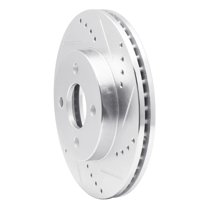 R1 03-10 Chevrolet Cobalt Front Right Drilled & Slotted Silver Brake Rotor - Image 4