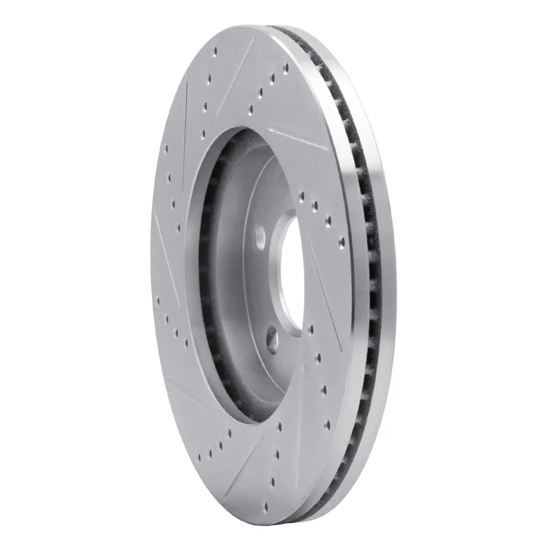 R1 03-11 Ford Crown Victoria Front Right Drilled & Slotted Silver Brake Rotor - Image 4