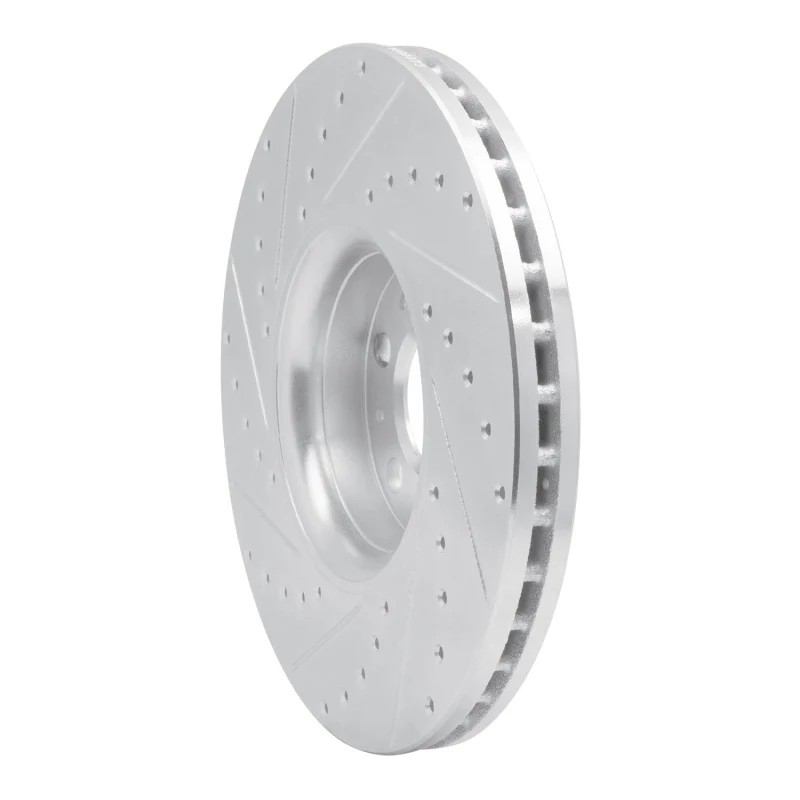 R1 03-14 Volvo XC90 Front Right Drilled & Slotted Silver Brake Rotor - Image 5