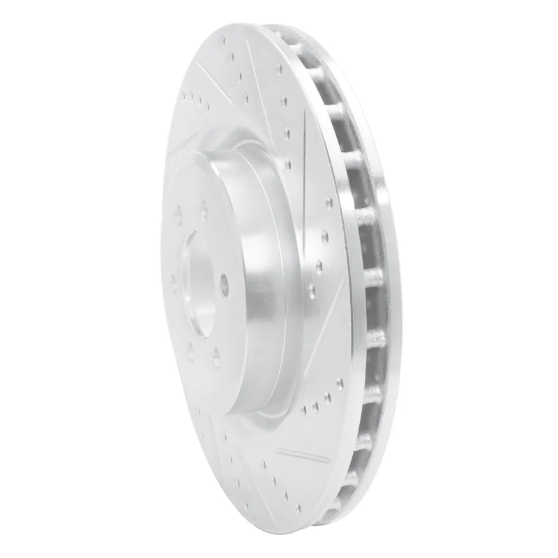 R1 03-17 Dodge Viper Front Right Drilled & Slotted Silver Brake Rotor - Image 3