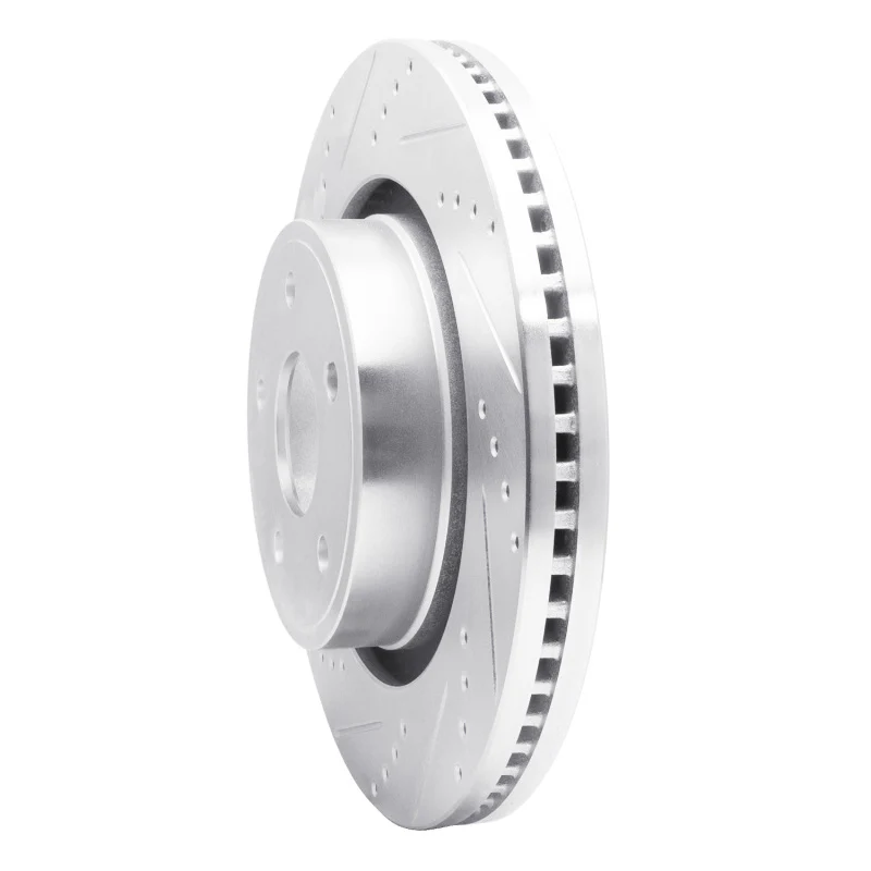 R1 04-06 Dodge Ram 1500 Pickup Front Left Drilled & Slotted Silver Brake Rotor - Image 4