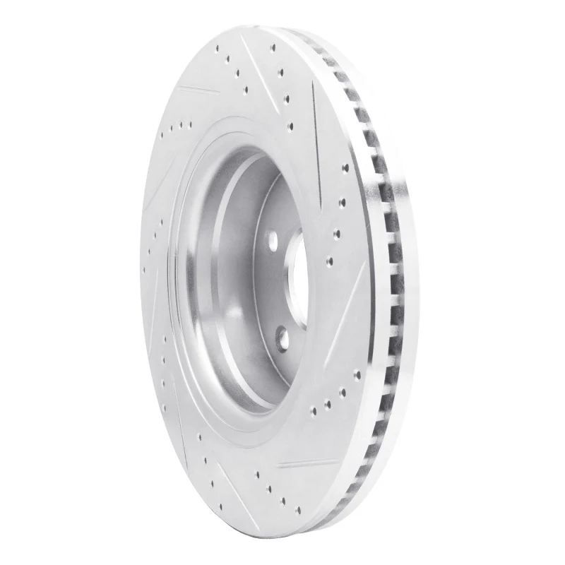 R1 04-06 Dodge Ram 1500 Pickup Front Left Drilled & Slotted Silver Brake Rotor - Image 5
