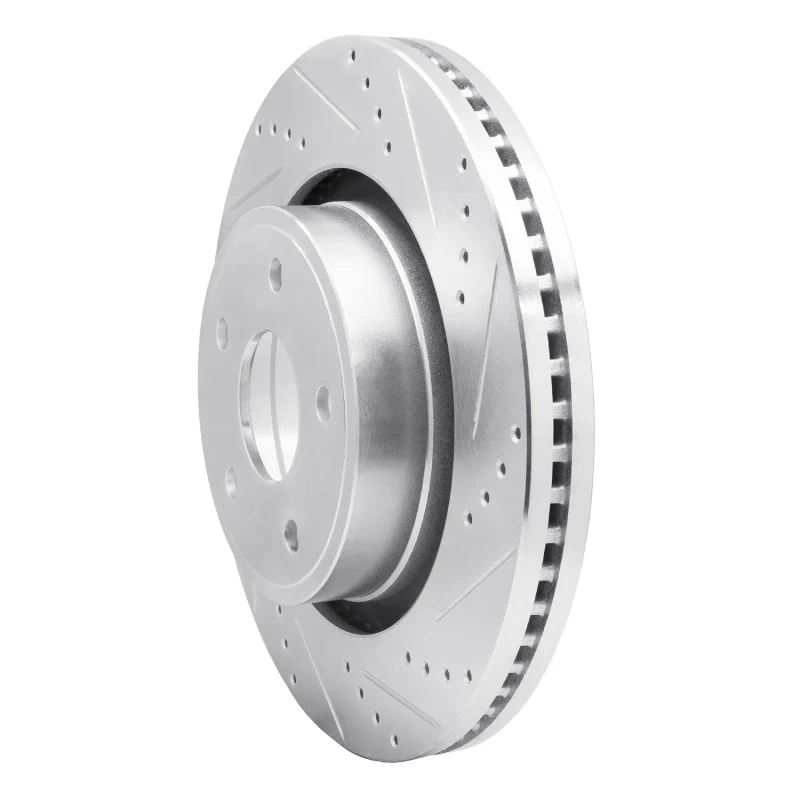 R1 04-06 Dodge Ram 1500 Pickup Front Right Drilled & Slotted Silver Brake Rotor - Image 2