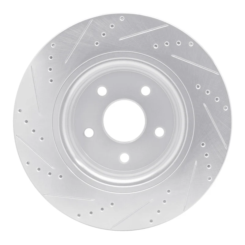 R1 04-06 Dodge Ram 1500 Pickup Front Right Drilled & Slotted Silver Brake Rotor - Image 4