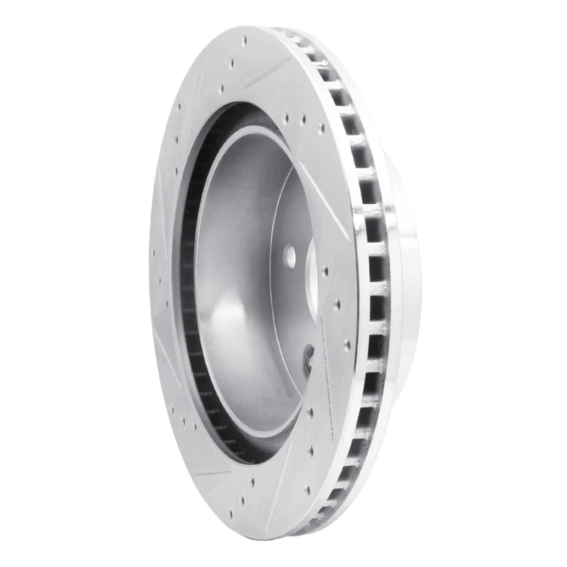 R1 04-06 Dodge Ram 1500 Pickup Rear Right Drilled & Slotted Silver Brake Rotor - Image 4
