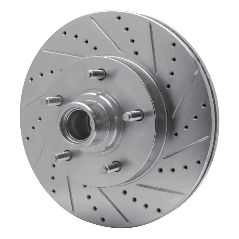 R1 04-06 Ford E-150 Club Wagon Front Right Drilled & Slotted Silver Brake Rotor - Image 3