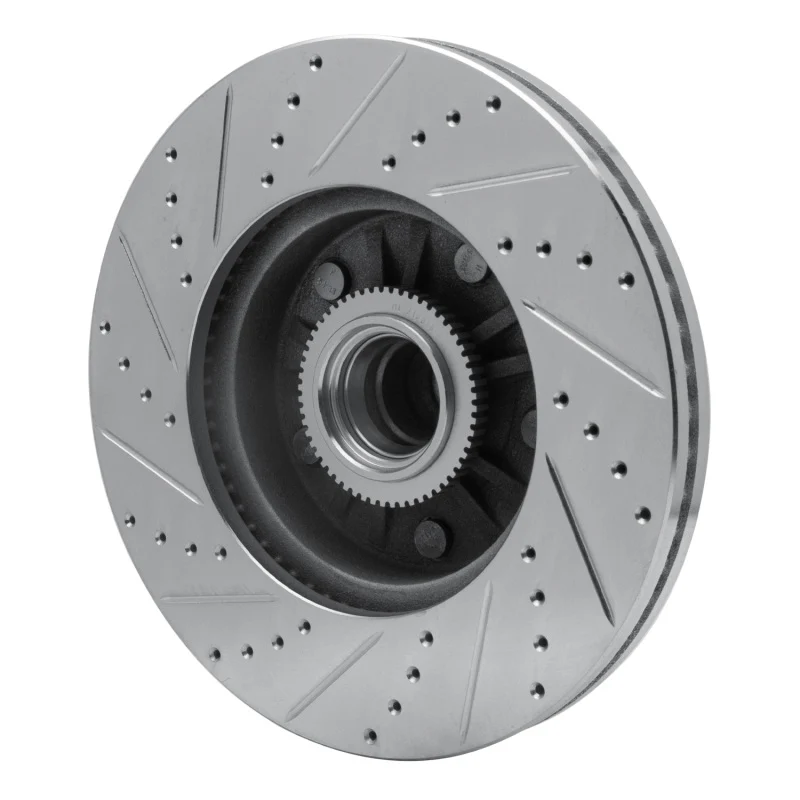 R1 04-06 Ford E-150 Club Wagon Front Right Drilled & Slotted Silver Brake Rotor - Image 5