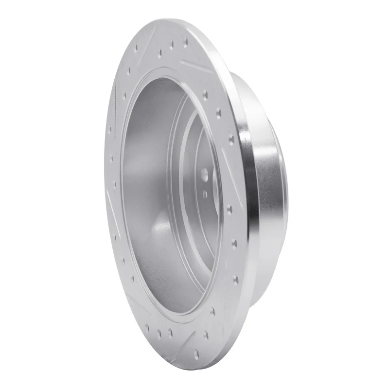 R1 04-06 Kia AMANTI Rear Right Drilled & Slotted Silver Brake Rotor - Image 3