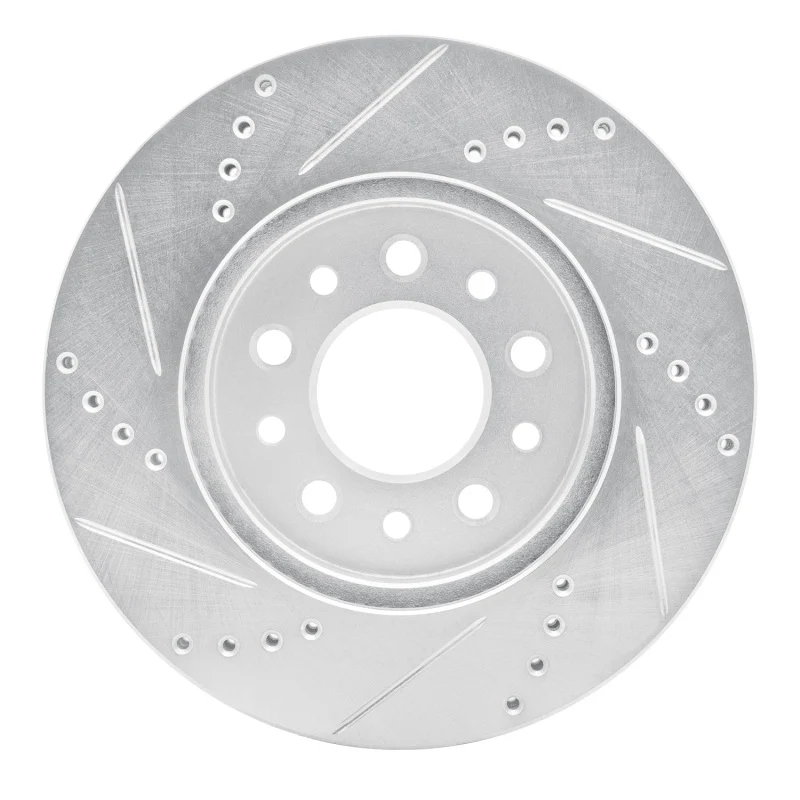 R1 04-07 Ford Freestar Front Right Drilled & Slotted Silver Brake Rotor - Image 4