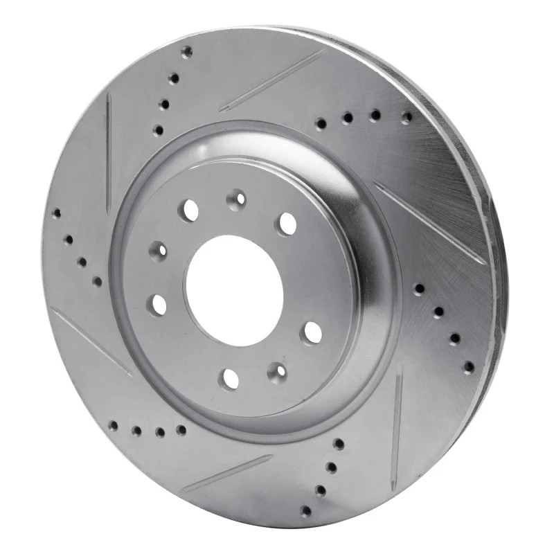 R1 04-08 Cadillac CTS Front Left Drilled & Slotted Silver Brake Rotor - Image 2