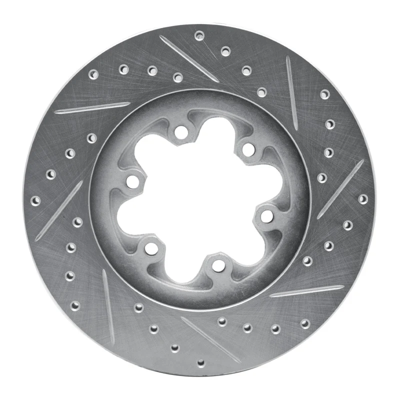 R1 04-08 Chevrolet Colorado Front Left Drilled & Slotted Silver Brake Rotor - Image 5