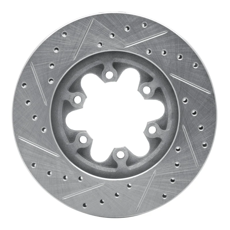 R1 04-08 Chevrolet Colorado Front Right Drilled & Slotted Silver Brake Rotor - Image 4