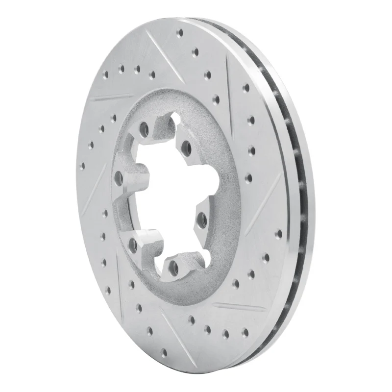 R1 04-08 Chevrolet Colorado Front Right Drilled & Slotted Silver Brake Rotor - Image 5
