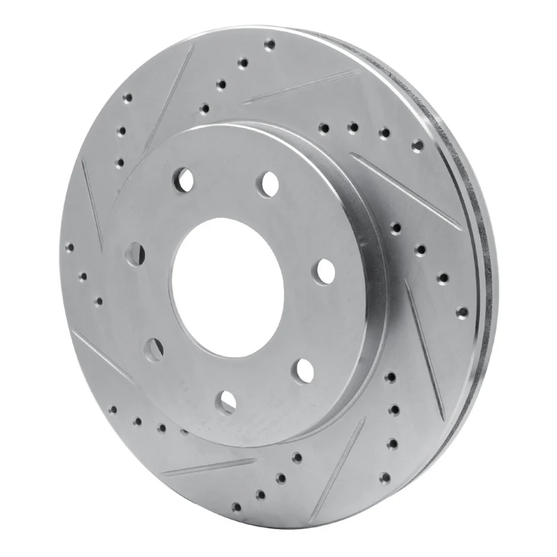 R1 04-08 Ford F-150 4WD Front Left Drilled & Slotted Silver Brake Rotor - Image 4