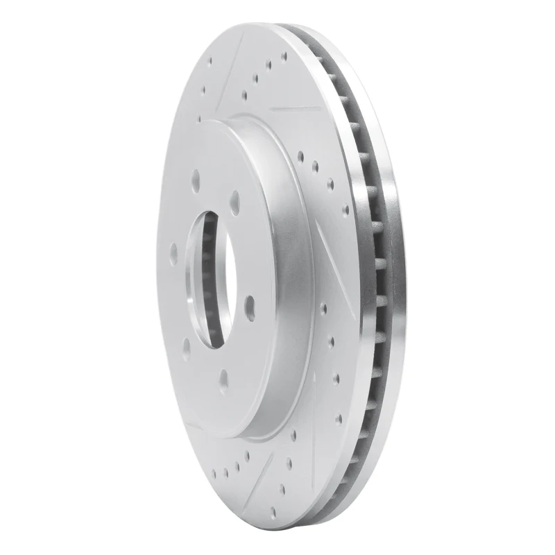 R1 04-08 Ford F-150 4WD Front Left Drilled & Slotted Silver Brake Rotor - Image 4