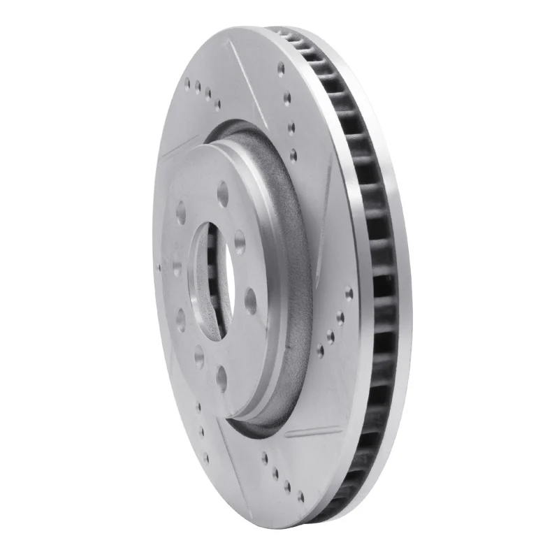 R1 04-09 Buick Terraza Front Right Drilled & Slotted Silver Brake Rotor - Image 2