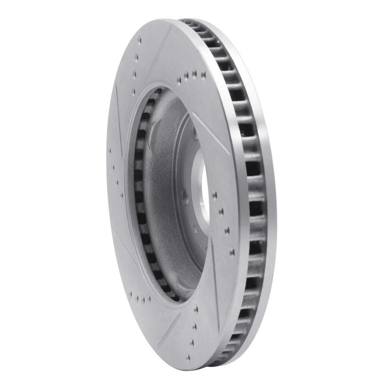 R1 04-09 Buick Terraza Front Right Drilled & Slotted Silver Brake Rotor - Image 4