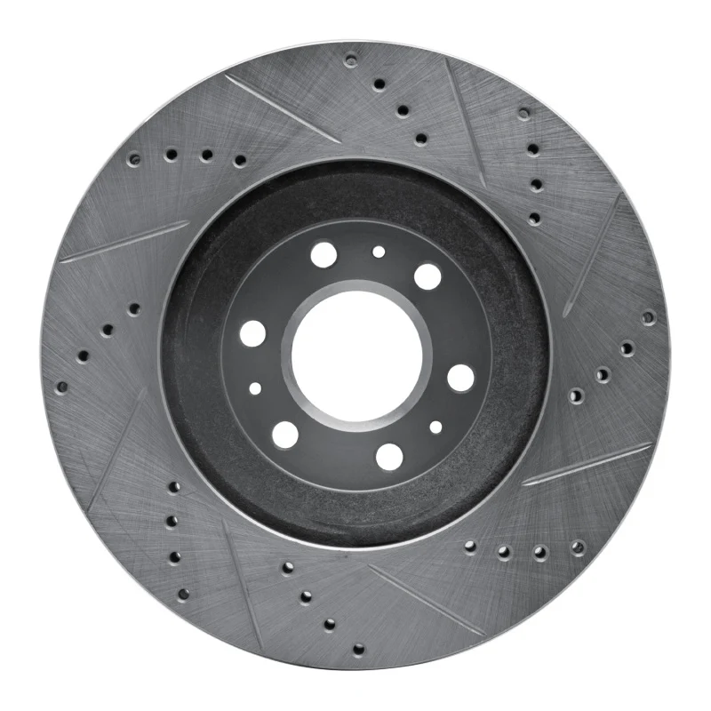 R1 04-09 Cadillac SRX Front Left Drilled & Slotted Silver Brake Rotor - Image 5