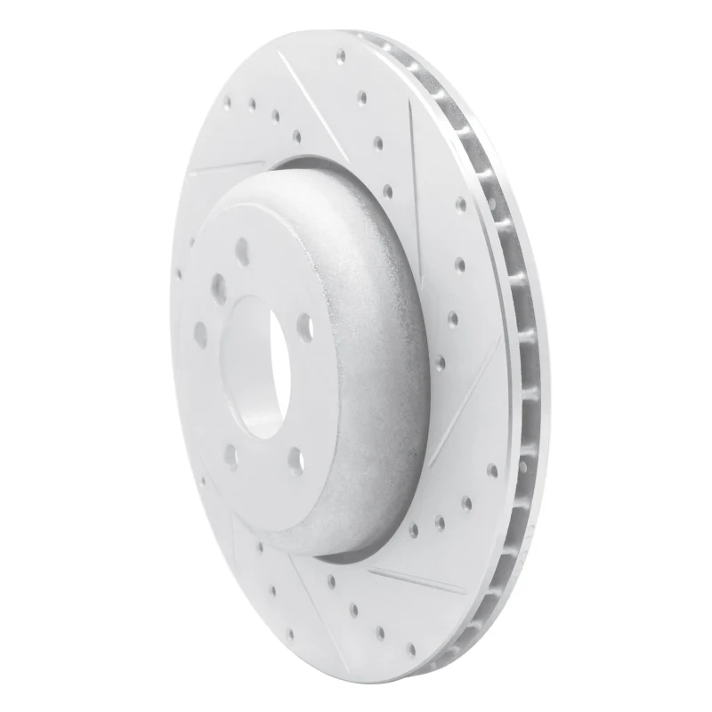 R1 04-10 BMW 650I Coupe Rear Right Drilled & Slotted Silver Brake Rotor - Image 2