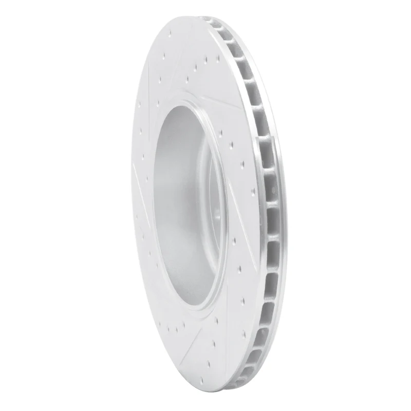 R1 04-10 BMW 650I Coupe Rear Right Drilled & Slotted Silver Brake Rotor - Image 4